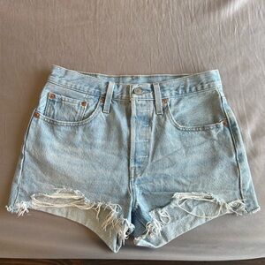Light Blue Levi Denim Women's Shorts